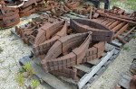 Old Truck leaf springs laying on the yard